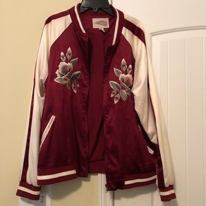 Floral baseball/bomber style jacket